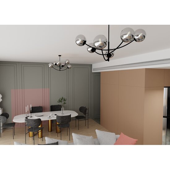 Emibig Emibig HUNTER 6 BLACK/GRAFIT - Modern ceiling lamp for any space