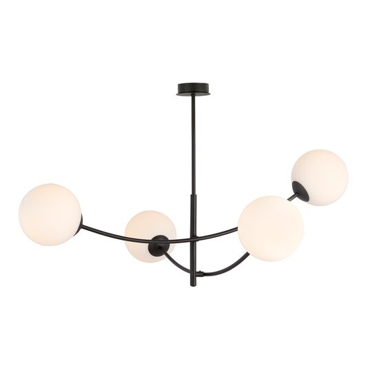 Emibig Emibig HUNTER 4 BLACK/OPAL - Moderne Deckenlampe für stilvolle Räume