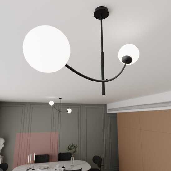 Emibig Emibig HUNTER 2 BLACK/OPAL - Moderne Deckenlampe für stilvolles Ambiente