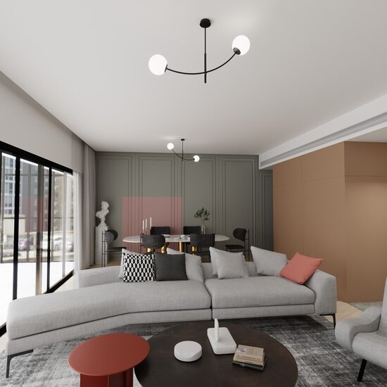 Emibig Emibig HUNTER 2 BLACK/OPAL - Moderne Deckenlampe für stilvolles Ambiente