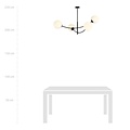 Emibig Emibig HUNTER 4 BLACK/OPAL - Modern ceiling lamp for any space