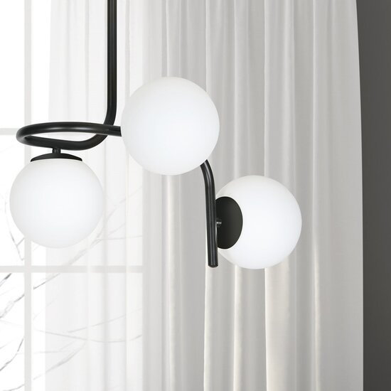 Emibig Emibig KALF 3 BLACK - Scandinavische hanglamp voor een moderne uitstraling