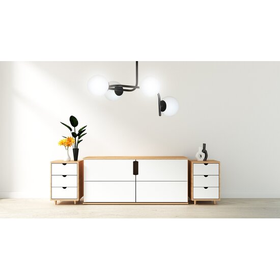Emibig Emibig KALF 4A BLACK - Plafonnier Scandinave Élégant