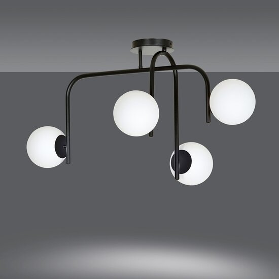 Emibig Emibig KALF 4B BLACK - Lámpara de techo elegante para cualquier habitación