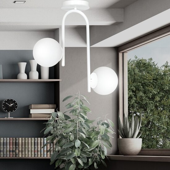 Emibig Emibig KALF 2 WHITE - Scandinavische Hanglamp voor een Strakke Look