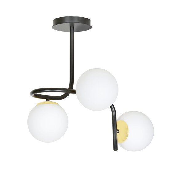 Emibig Emibig RAGNAR 3 BLACK GOLD - Scandinavian Ceiling Lamp for a Stylish Atmosphere