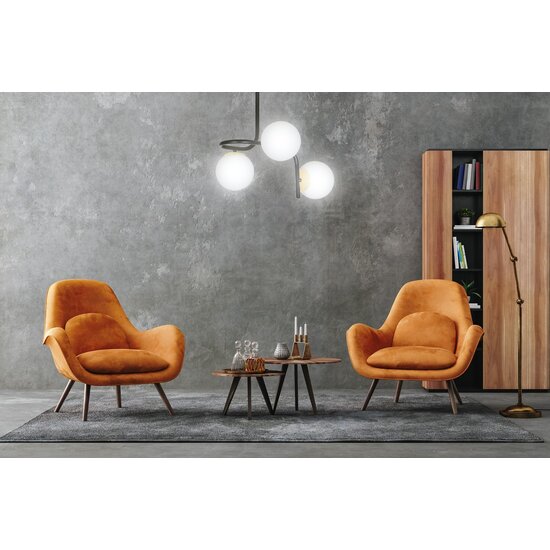 Emibig Emibig RAGNAR 3 BLACK GOLD - Lampe Plafonnier Scandinave pour une Ambiance Élégante