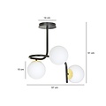 Emibig Emibig RAGNAR 3 BLACK GOLD - Scandinavian Ceiling Lamp for a Stylish Atmosphere