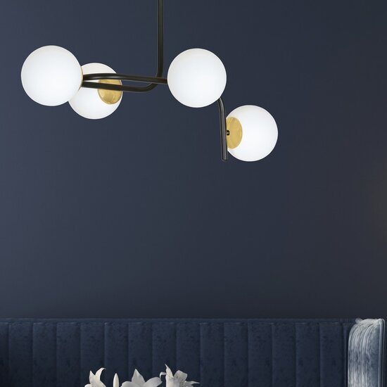 Emibig Emibig RAGNAR 4A Schwarz Gold - Stilvolle Deckenlampe für Ihr Zuhause