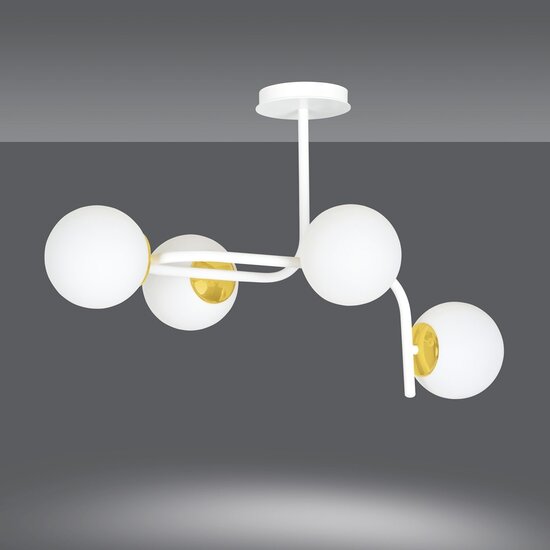 Emibig Emibig RAGNAR 4A Lumière Suspendue Or Blanc - Design Scandinave pour Votre Intérieur