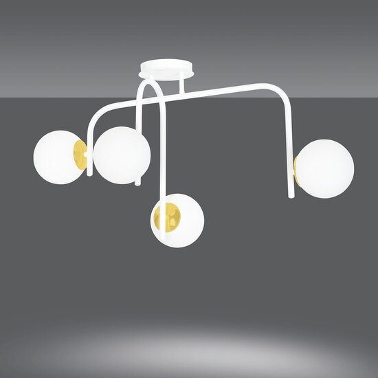 Emibig Emibig RAGNAR 4B Weißgold - Elegante Deckenlampe für jeden Raum