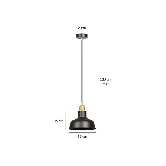 Emibig Emibig IBOR 1 BLACK - Lámpara colgante industrial para un ambiente elegante