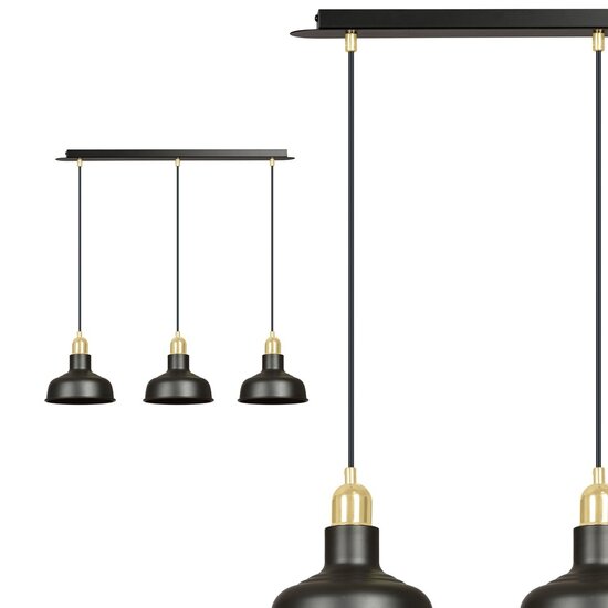 Emibig Emibig IBOR 3 BLACK - Industriële hanglamp voor een moderne uitstraling
