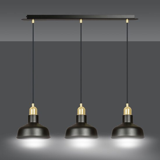Emibig Emibig IBOR 3 BLACK - Industrial pendant lamp for a modern look