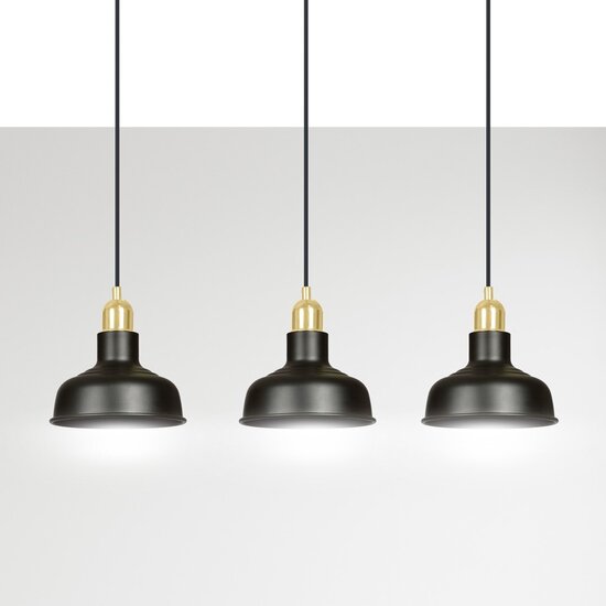 Emibig Emibig IBOR 3 BLACK - Lampe suspendue industrielle pour un look moderne