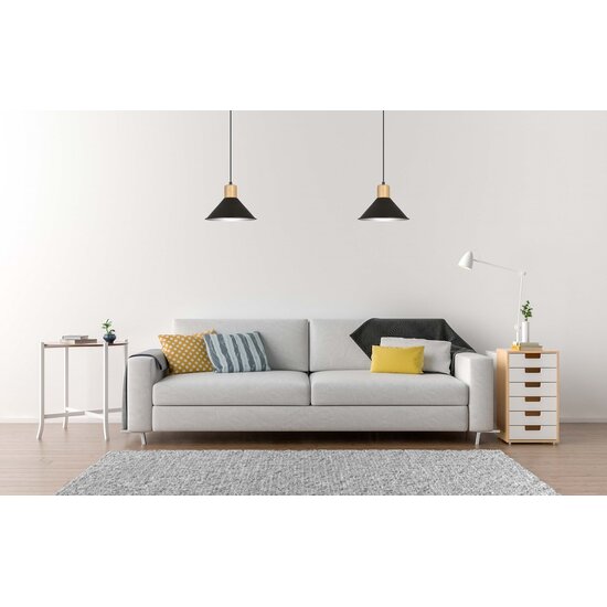 Emibig Emibig ROWEN 1 BLACK - Lampe Suspendue Scandinave pour une Ambiance Moderne