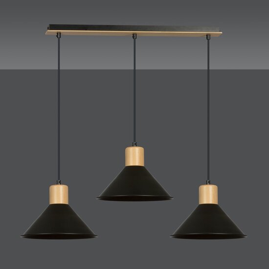 Emibig Emibig ROWEN 3 BLACK - Lampe suspendue scandinave pour un look moderne