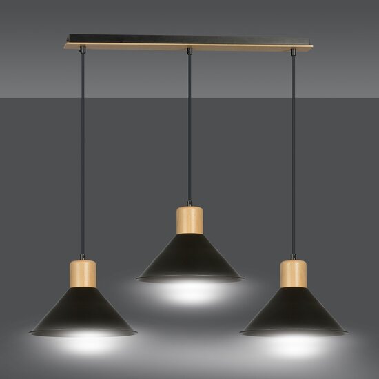 Emibig Emibig ROWEN 3 BLACK - Lampe suspendue scandinave pour un look moderne