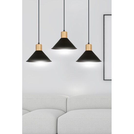 Emibig Emibig ROWEN 3 BLACK - Scandinavian pendant lamp for a modern look