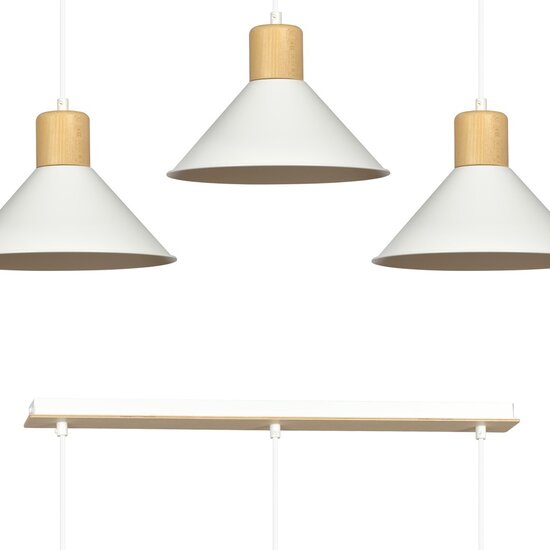 Emibig Emibig ROWEN 3 WHITE - Scandinavische hanglamp voor een moderne uitstraling