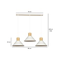 Emibig Emibig ROWEN 3 WHITE - Lámpara colgante escandinava para un ambiente elegante