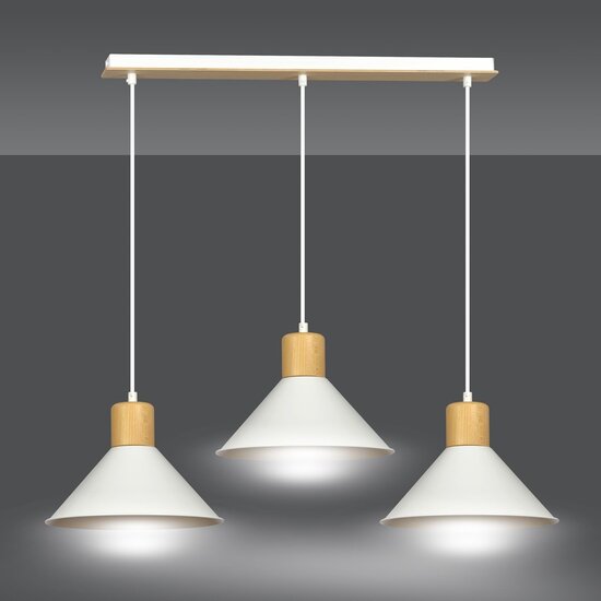 Emibig Emibig ROWEN 3 WHITE - Scandinavische hanglamp voor een moderne uitstraling