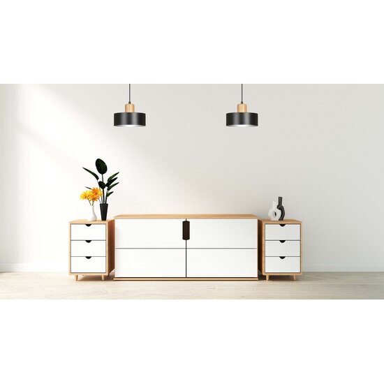 Emibig Emibig TORIN 1 BLACK - Lampe Suspendue Scandinave pour Intérieurs Élégants