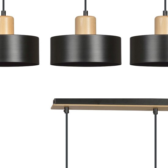 Emibig Emibig TORIN 3 BLACK - Lampe Suspendue Scandinave Élégante