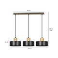 Emibig Emibig TORIN 3 BLACK - Lampe Suspendue Scandinave Élégante