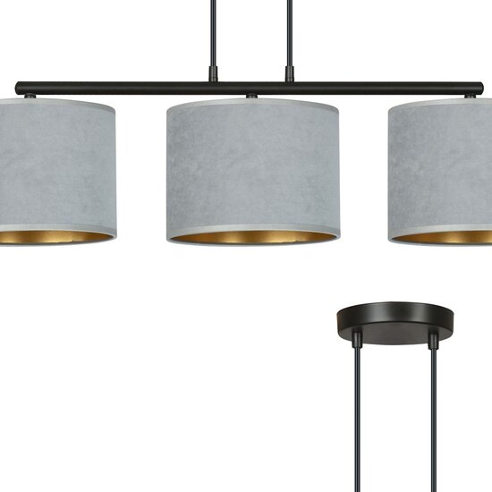 Emibig Emibig HILDE 3 BL GRAY - Lampe Suspendue Minimaliste pour un Intérieur Élégant