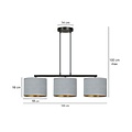 Emibig Emibig HILDE 3 BL GRAY - Lampe Suspendue Minimaliste pour un Intérieur Élégant