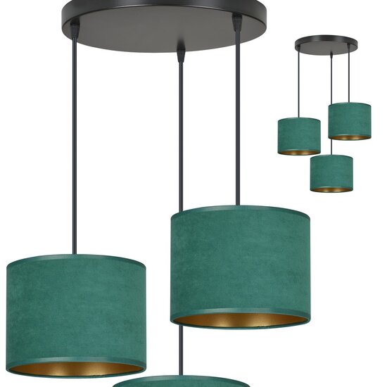 Emibig Emibig HILDE 3 BL PREMIUM GREEN - Lámpara colgante minimalista para un ambiente elegante