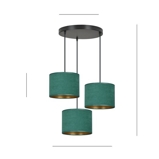 Emibig Emibig HILDE 3 BL PREMIUM GREEN - Lámpara colgante minimalista para un ambiente elegante