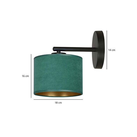 Emibig Emibig HILDE K1 BL GREEN - Applique murale minimaliste avec abat-jour vert