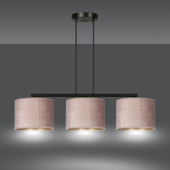 Emibig Emibig HILDE 3 BL ROSE - Minimalistische Hanglamp met Roze Lampshade