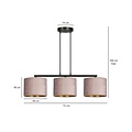 Emibig Emibig HILDE 3 BL ROSE - Minimalistische Hanglamp met Roze Lampshade