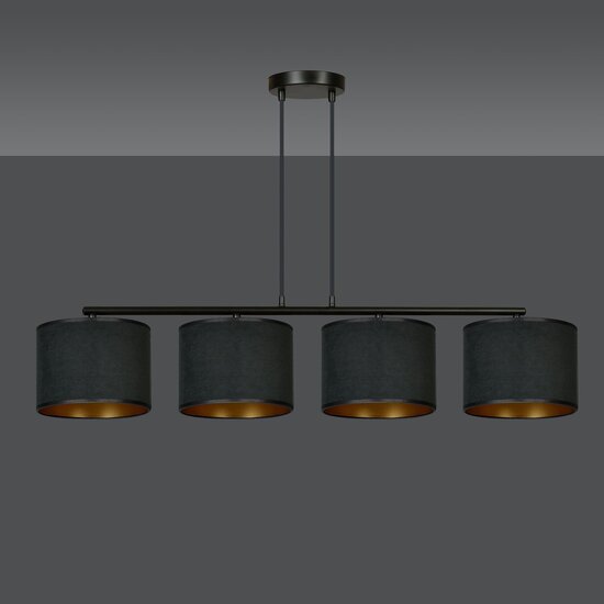 Emibig Emibig HILDE 4 BL BLACK - Minimalistische Hanglamp voor Stijlvolle Interieurs