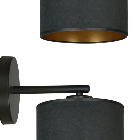 Emibig Emibig HILDE K1 BL BLACK - Minimalistische wandlamp voor elke ruimte
