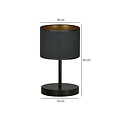 Emibig Emibig HILDE LN1 BL NOIR - Lampe de Table Minimaliste pour une Atmosphère Élégante