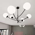 Emibig HUNTER 6 BLACK/OPAL - Moderne plafondlamp voor sfeervolle verlichting