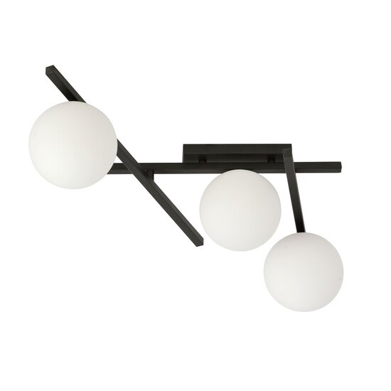 Emibig Emibig SMART 3 BLACK/OPAL - Modern ceiling lamp for any space