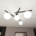 Emibig Emibig SMART 4 BLACK/OPAL - Moderne plafondlamp voor een stijlvolle uitstraling