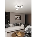 Emibig Emibig SMART 4 BLACK/OPAL - Modern ceiling lamp for a stylish look