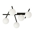 Emibig Emibig SMART 5 BLACK/OPAL - Lámpara de techo moderna para una iluminación elegante