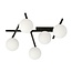 Emibig Emibig SMART 5 BLACK/OPAL - Modern ceiling lamp for any space