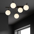 Emibig Emibig SMART 5 BLACK/OPAL - Modern ceiling lamp for any space