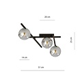 Emibig Emibig SMART 3 BLACK/GRAFIT - Moderne Deckenlampe für jeden Raum