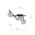 Emibig Emibig SMART 3 BLACK/GRAFIT - Moderne plafondlamp voor elke ruimte