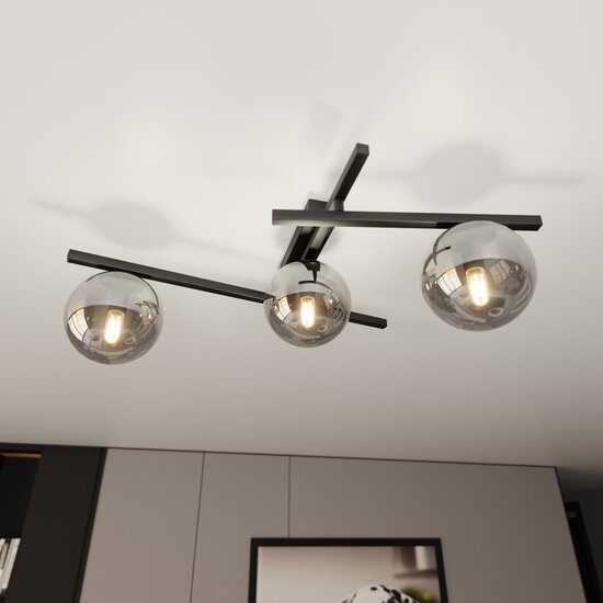 Emibig Emibig SMART 3 BLACK/GRAFIT - Modern ceiling lamp for any space