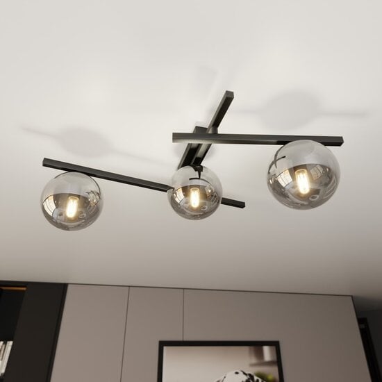 Emibig Emibig SMART 3 BLACK/GRAFIT - Moderne plafondlamp voor elke ruimte